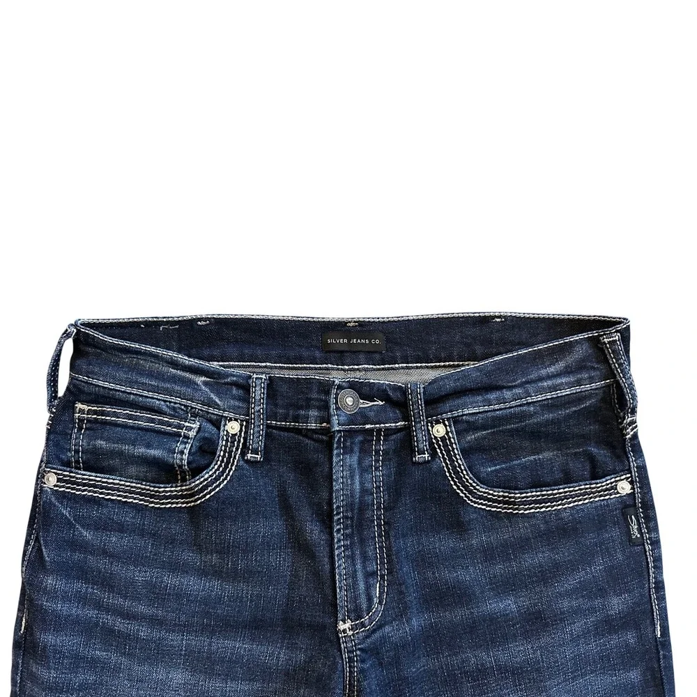 Silver Jeans Co Jace Mens Dark‎ Wash Straight Leg Jeans W32 L30